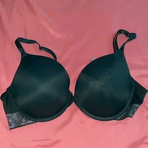VS pink green glitter push up bra